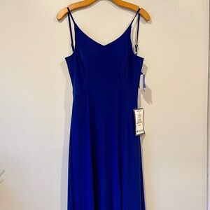NWT Elegant Blue Spaghetti Strap Gown